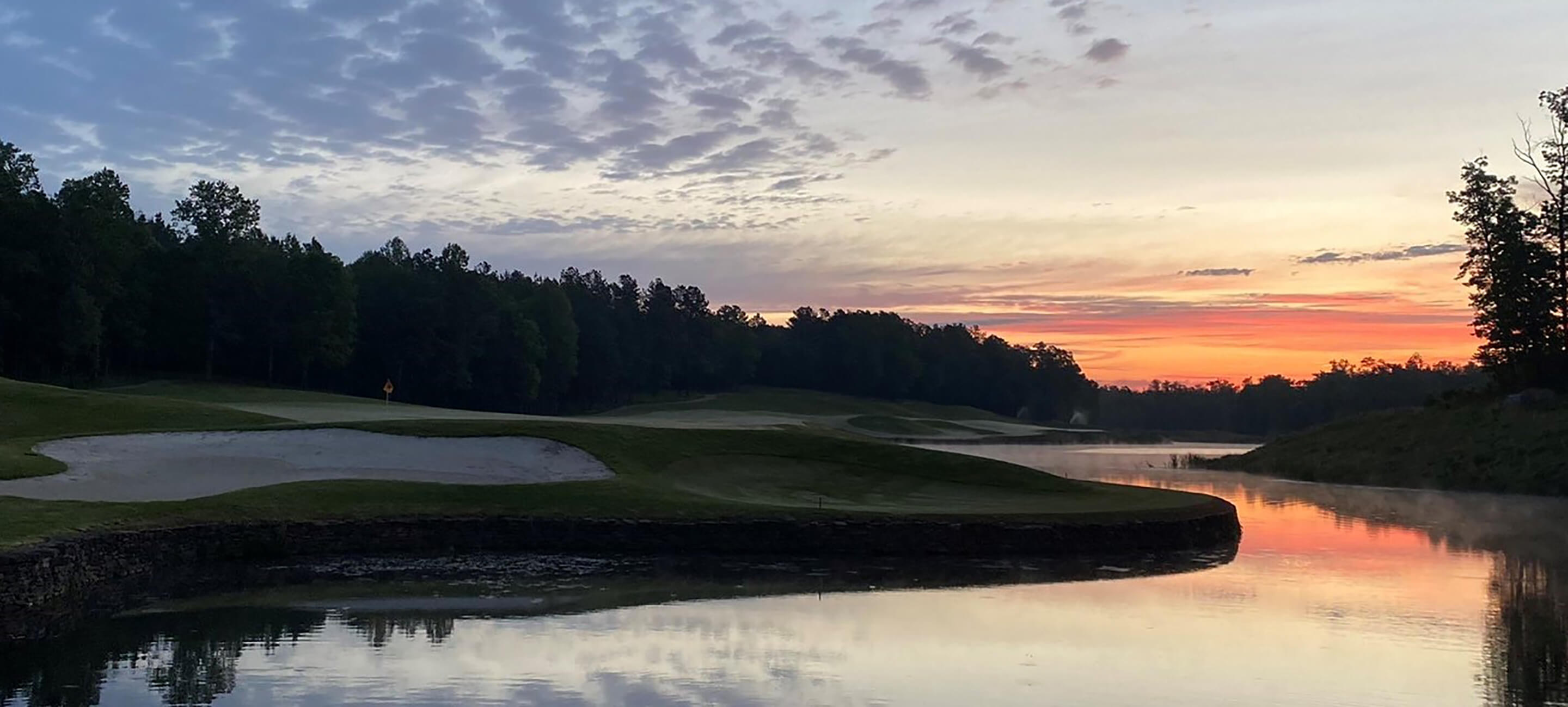 sunrise over hole 18